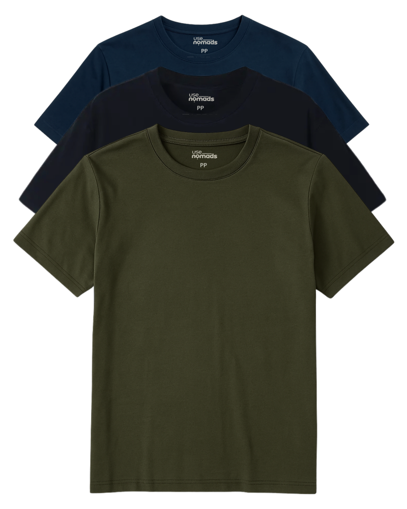 Kit 3 Camisetas Nomads Algodão Egípcio