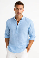Nomads Linen Breeze – Camisa Premium Masculina Linho & Algodão