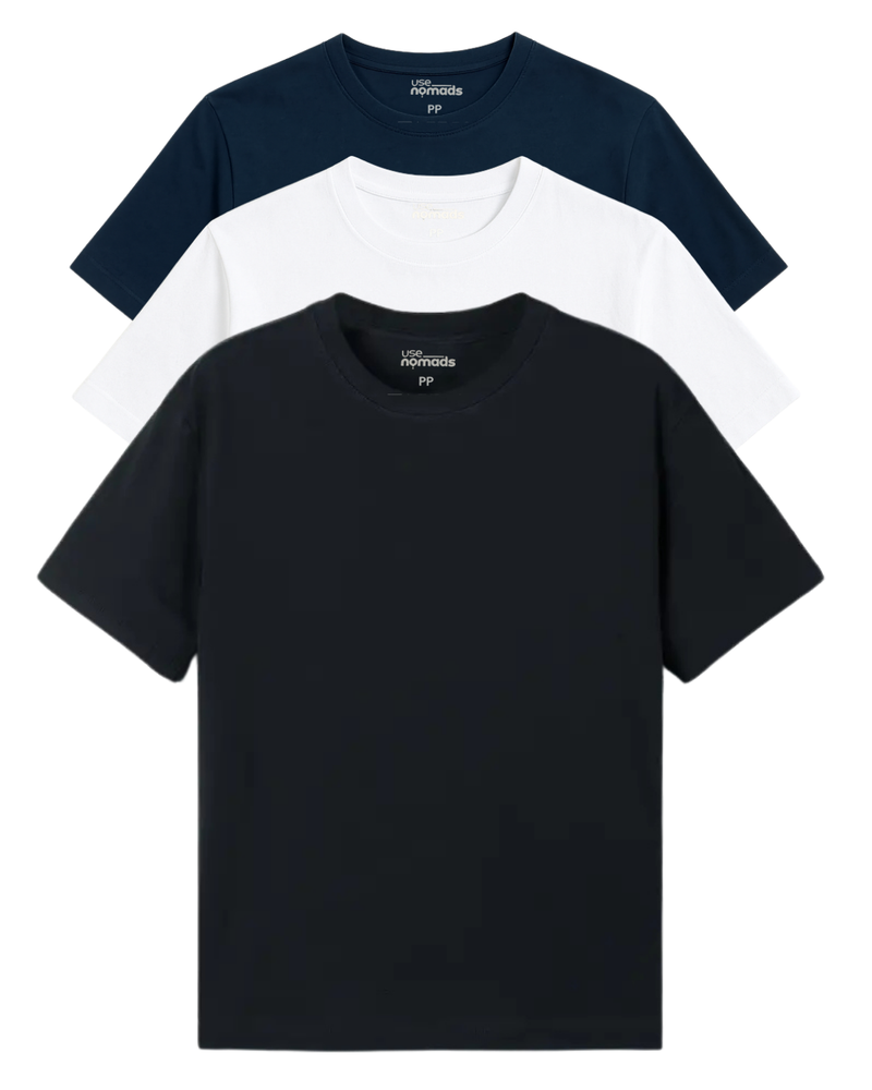 Kit 3 Camisetas Nomads Algodão Egípcio