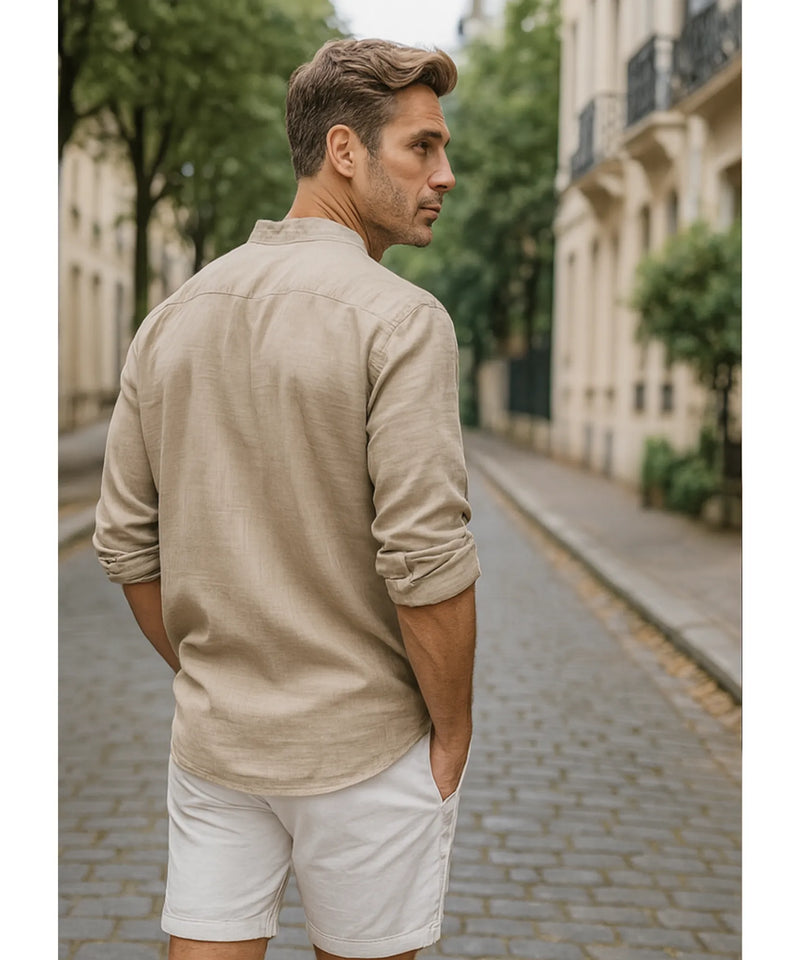 Nomads Linen Breeze – Camisa Premium Masculina Linho & Algodão