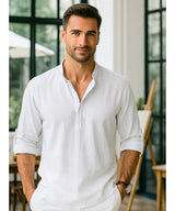Nomads Linen Breeze – Camisa Premium Masculina Linho & Algodão