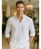 Nomads Linen Breeze – Camisa Premium Masculina Linho & Algodão