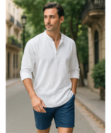 Nomads Linen Breeze – Camisa Premium Masculina Linho & Algodão