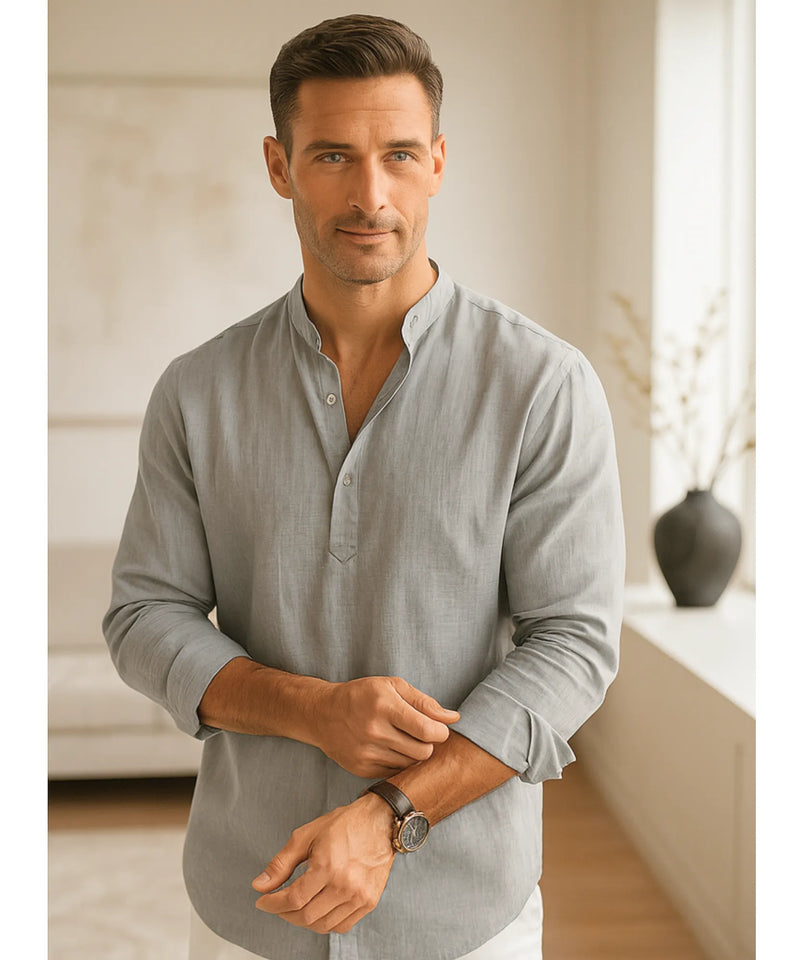 Nomads Linen Breeze – Camisa Premium Masculina Linho & Algodão