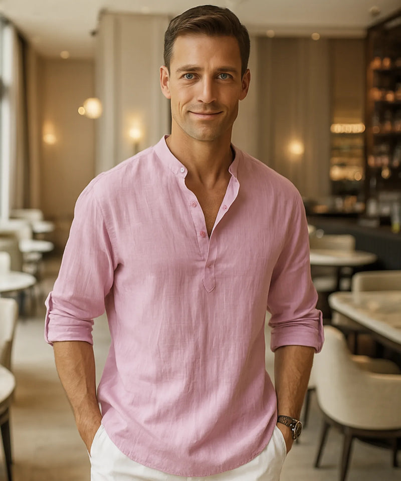 Nomads Linen Breeze – Camisa Premium Masculina Linho & Algodão