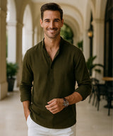 Nomads Linen Breeze – Camisa Premium Masculina Linho & Algodão
