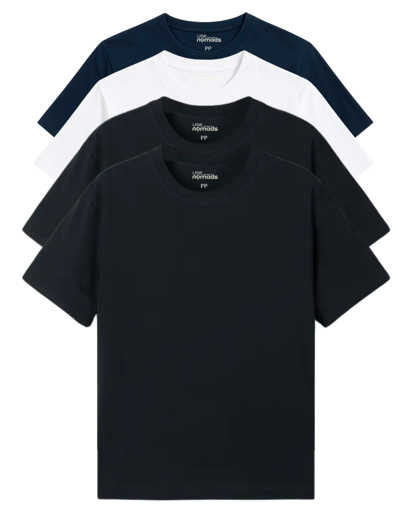 Kit 4 Camisetas Algodão Peruano